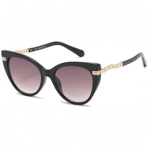 Chic Black and Gold Designer Sunglasses